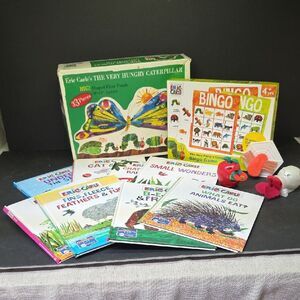 Eric Carle Very Hungry Caterpillar Puzzle, Bingo Game, 8 Books